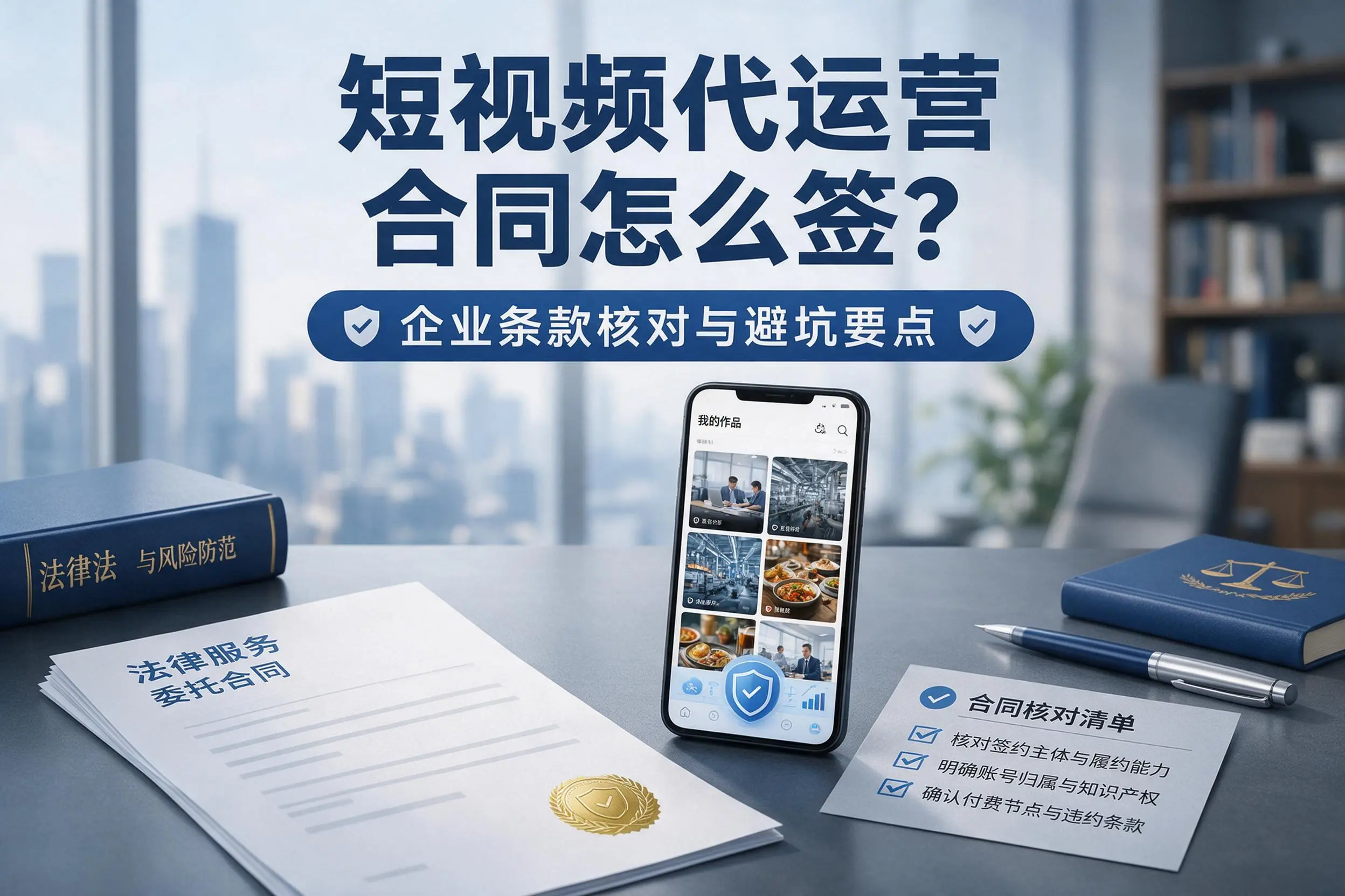 短视频代运营合同怎么签？重庆郊县企业条款核对与避坑要点