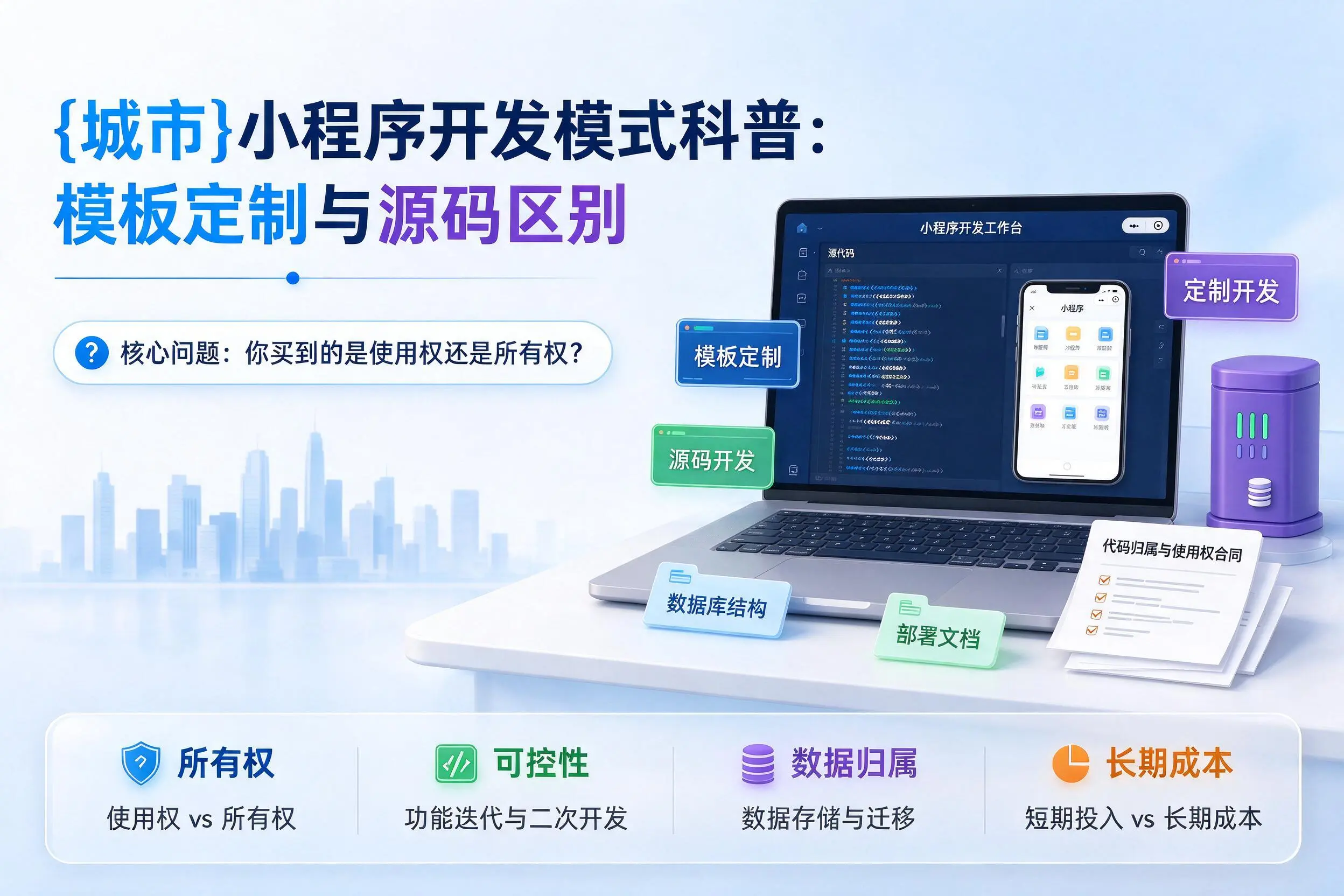 重庆郊县小程序开发模式科普:模板定制与源码区别