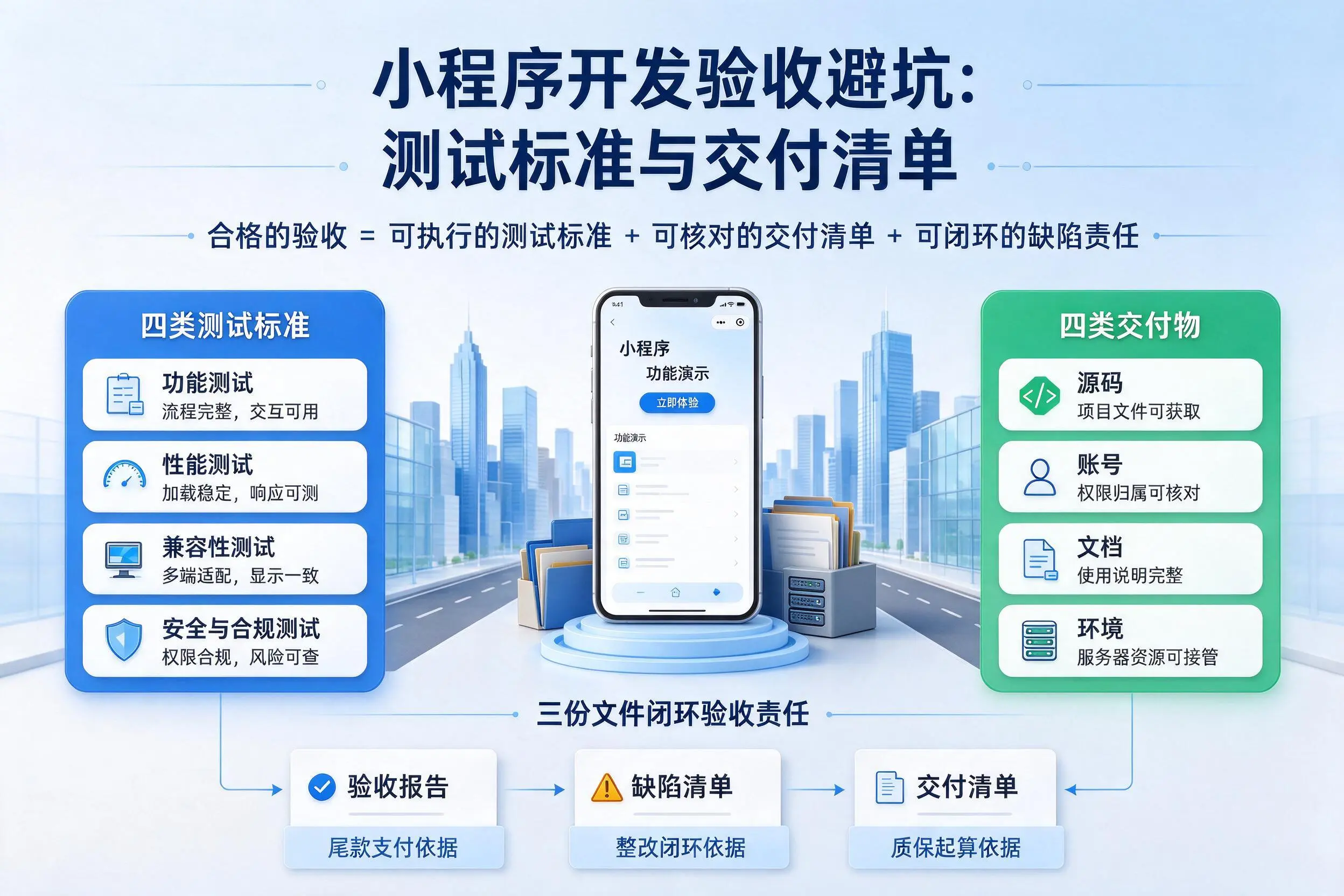 重庆郊县小程序开发验收避坑：测试标准与交付清单