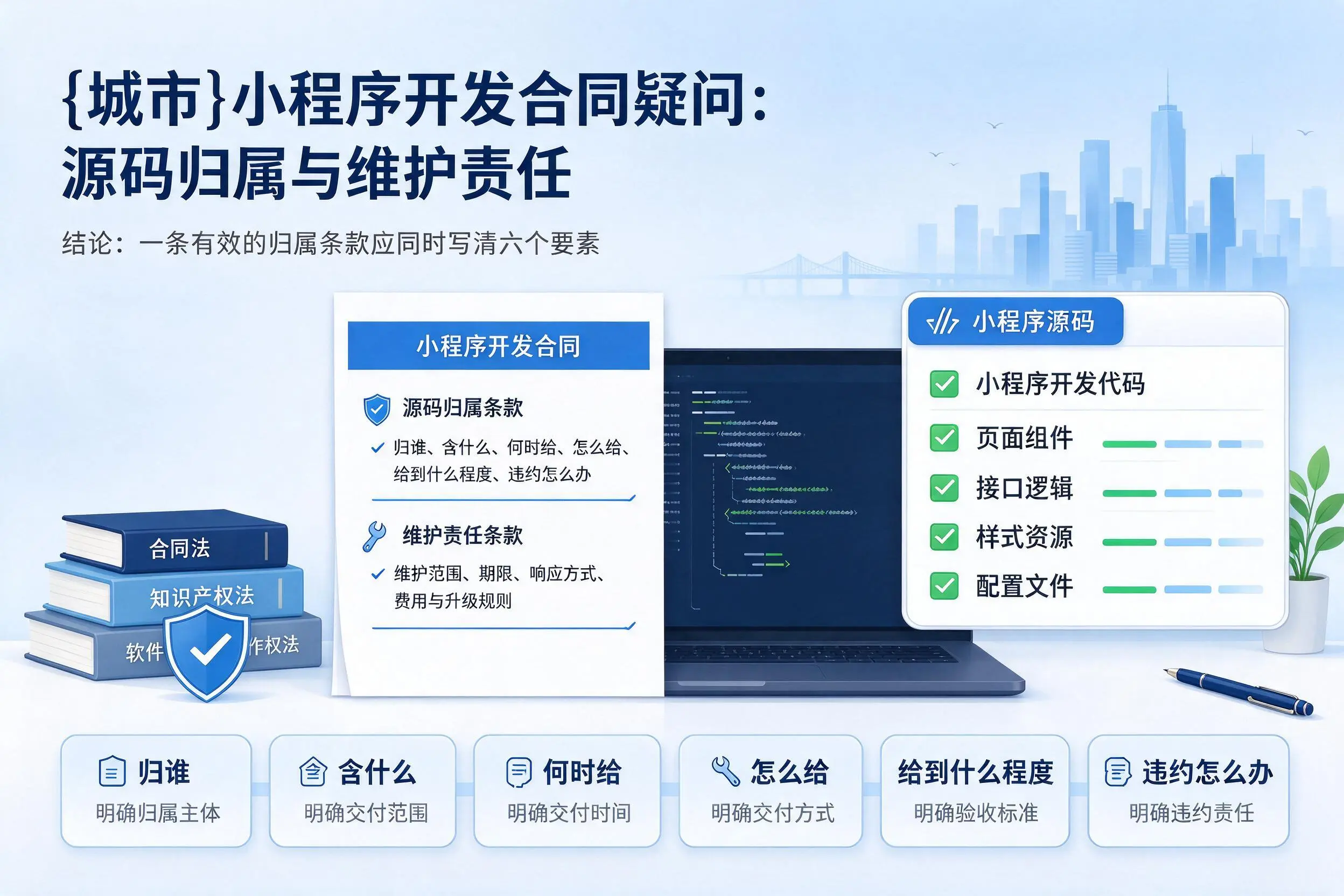 重庆郊县小程序开发合同疑问：源码归属与维护责任