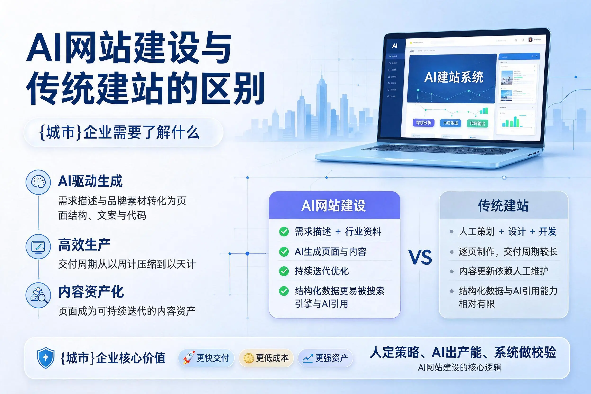 AI网站建设与传统建站的区别,重庆郊县企业需要了解什么