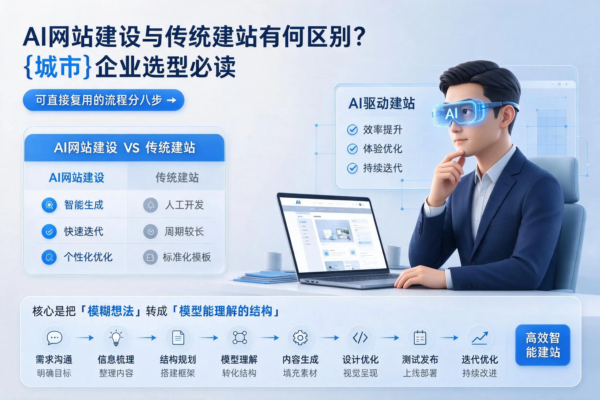 AI网站建设与传统建站有何区别？重庆郊县企业选型必读