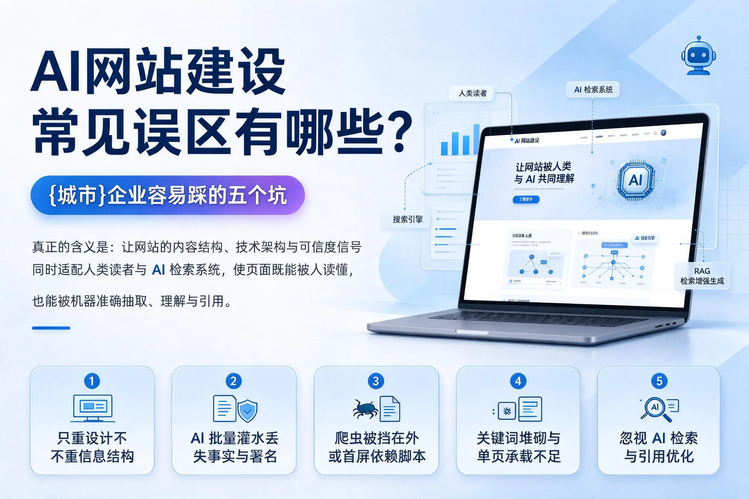 AI网站建设常见误区有哪些?重庆郊县企业容易踩的五个坑