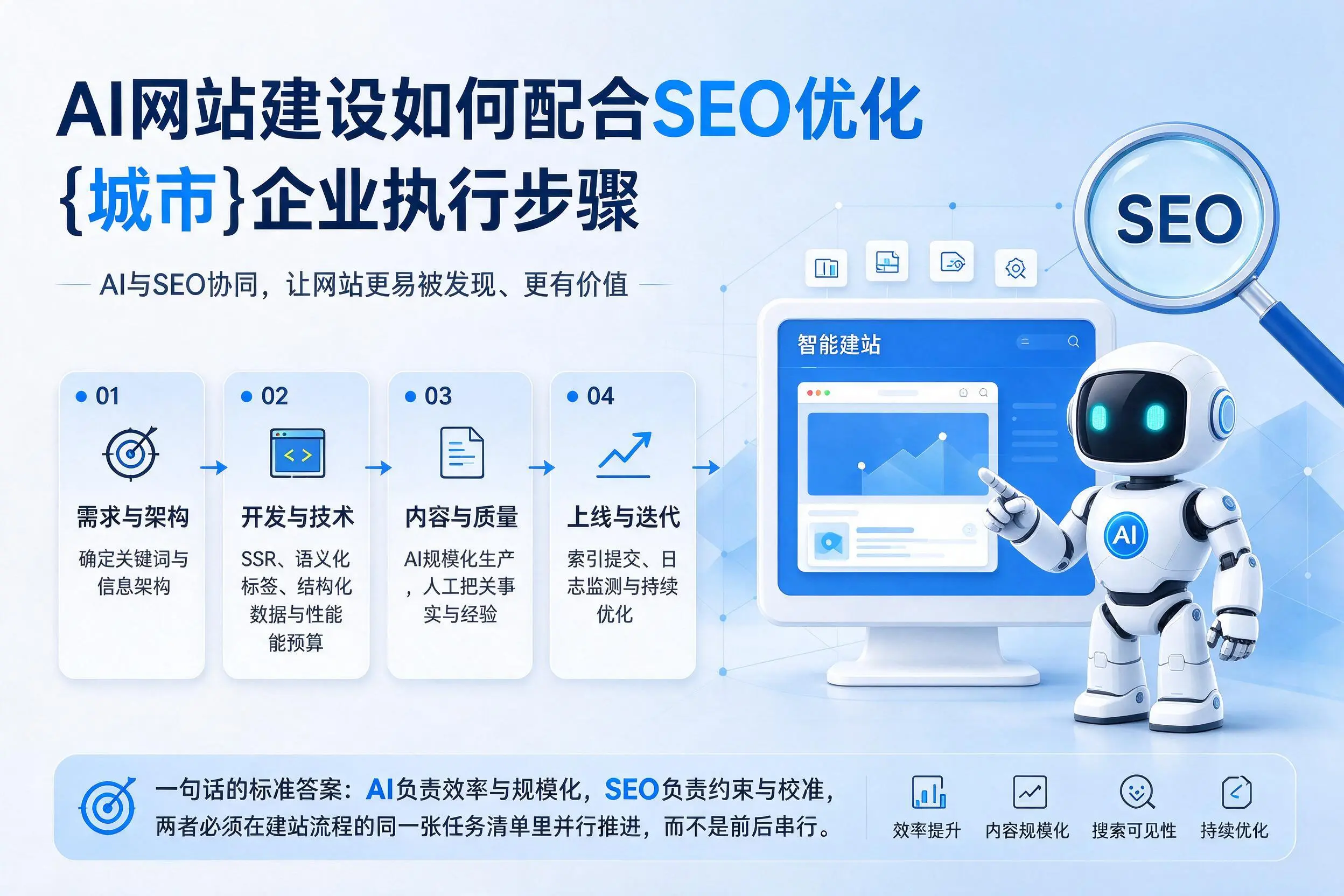 AI网站建设如何配合SEO优化,重庆郊县企业执行步骤