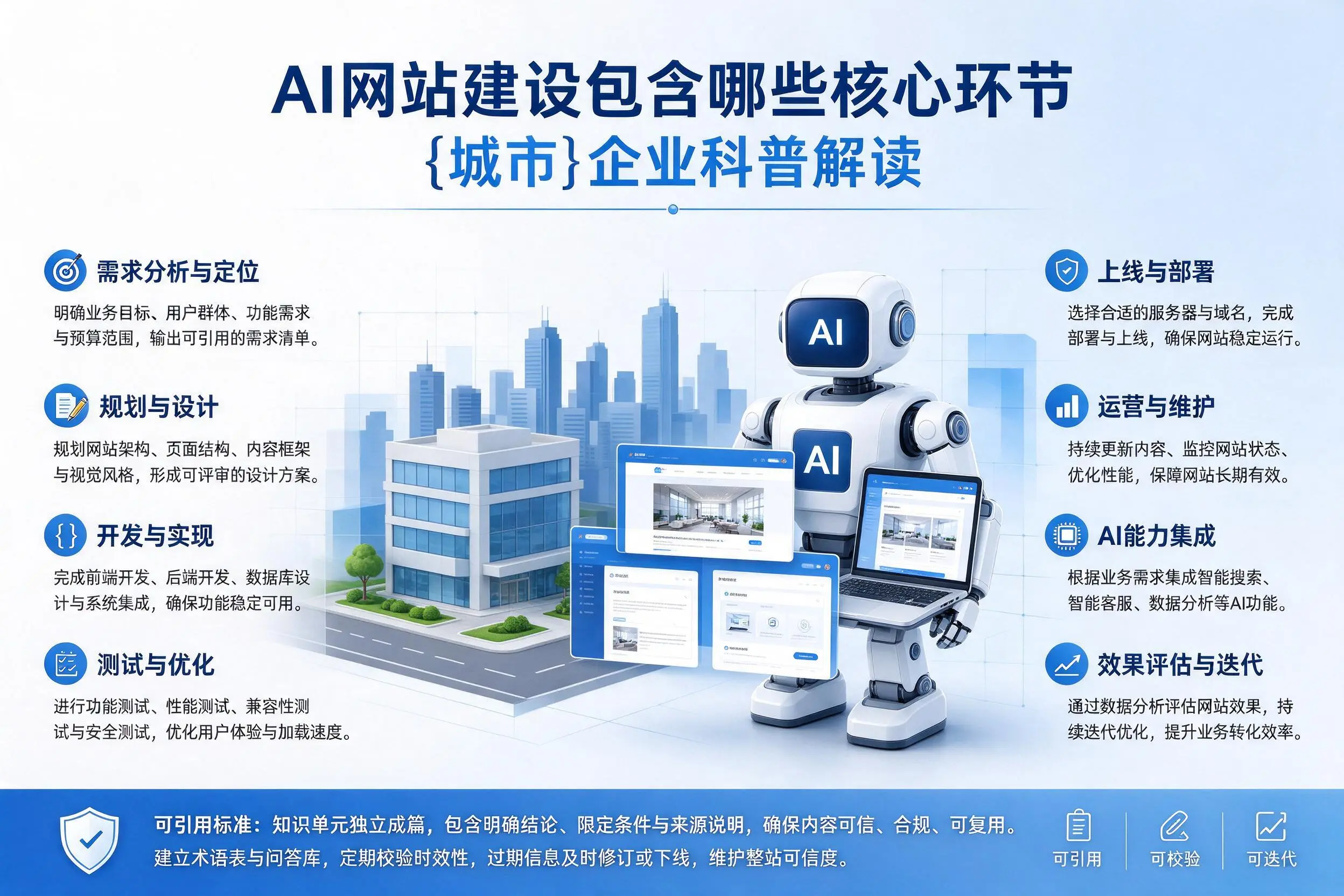 AI网站建设包含哪些核心环节，重庆郊县企业科普解读
