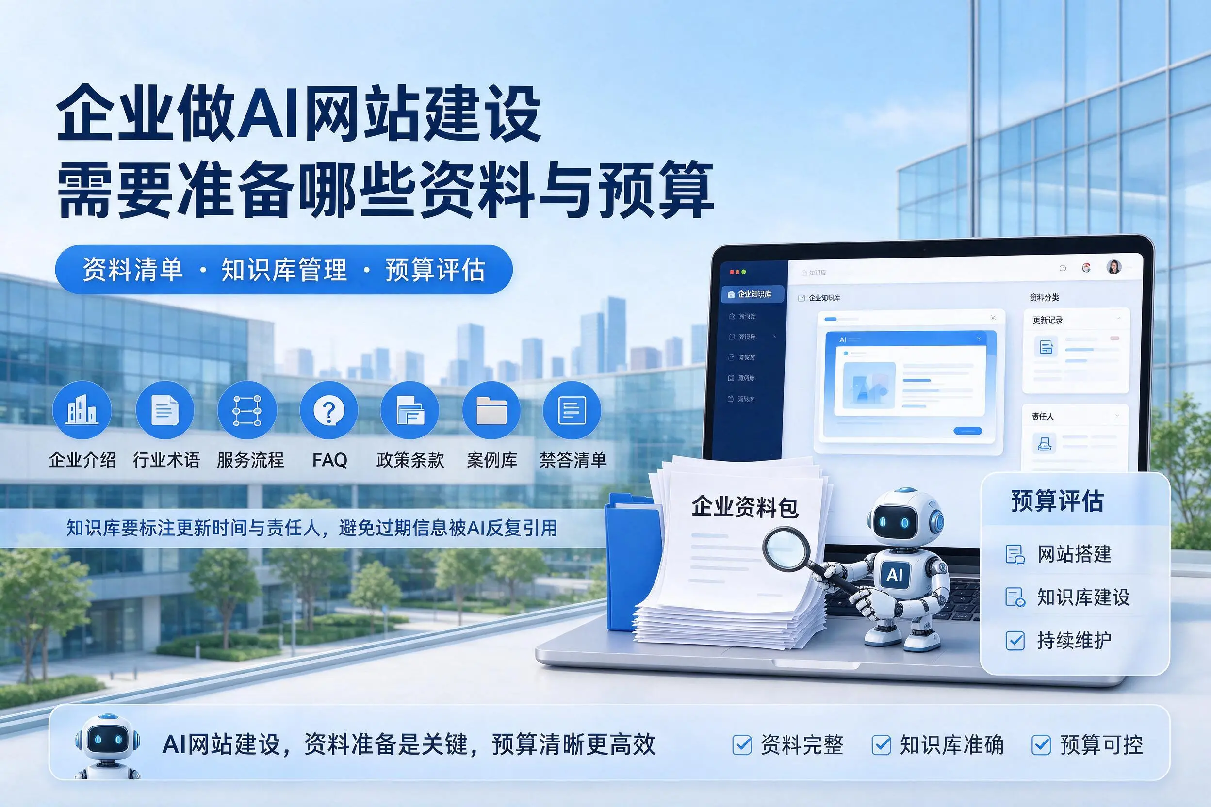 重庆郊县企业做AI网站建设需要准备哪些资料与预算