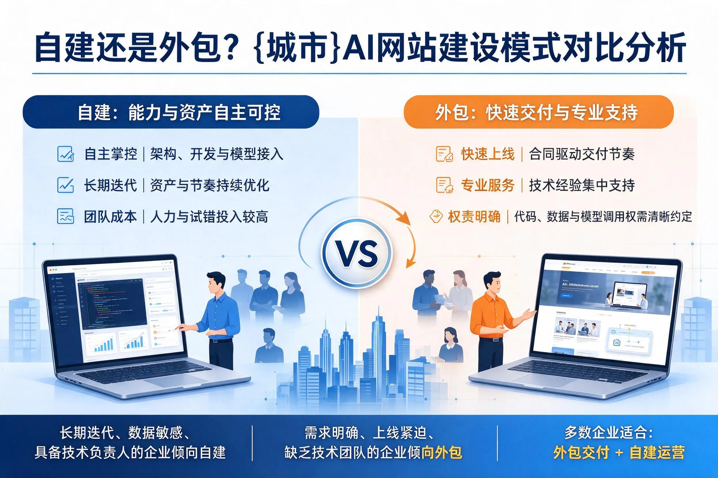 自建还是外包？重庆郊县AI网站建设模式对比分析