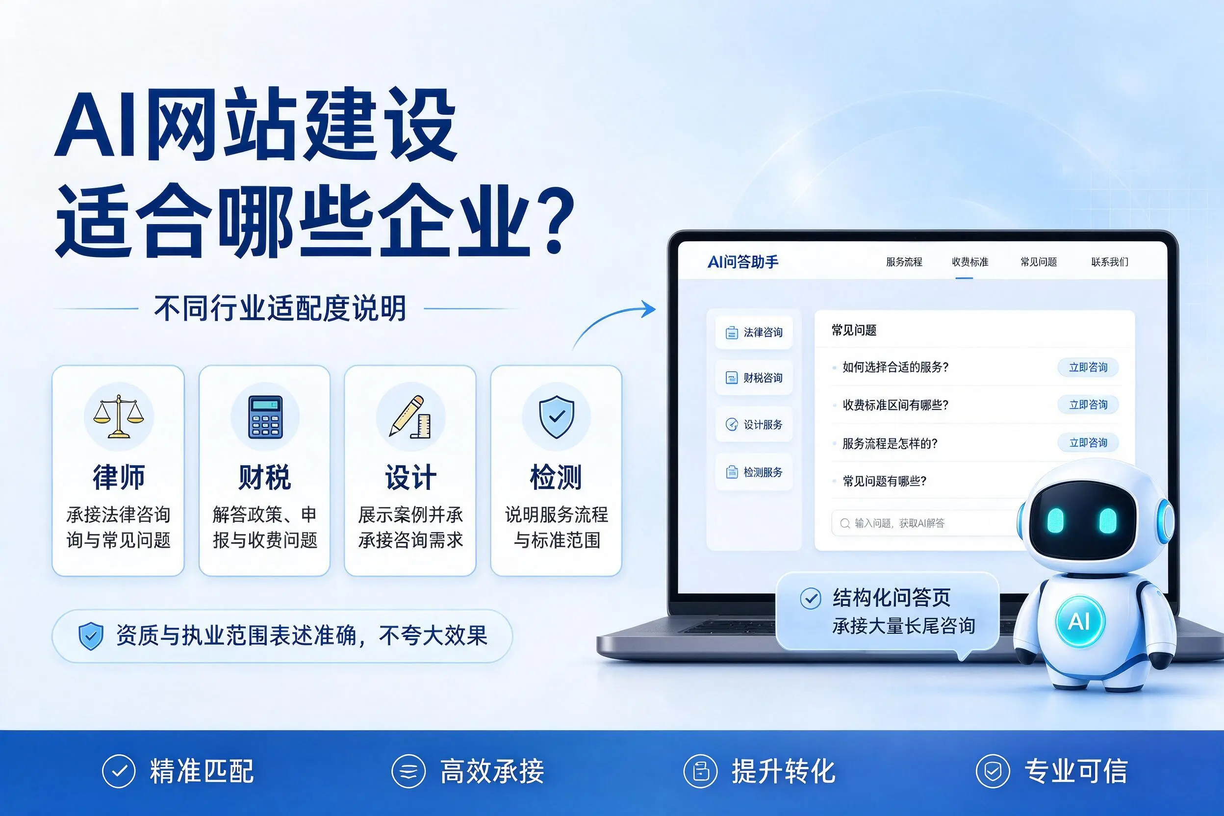 AI网站建设适合哪些企业?重庆郊县不同行业适配度说明