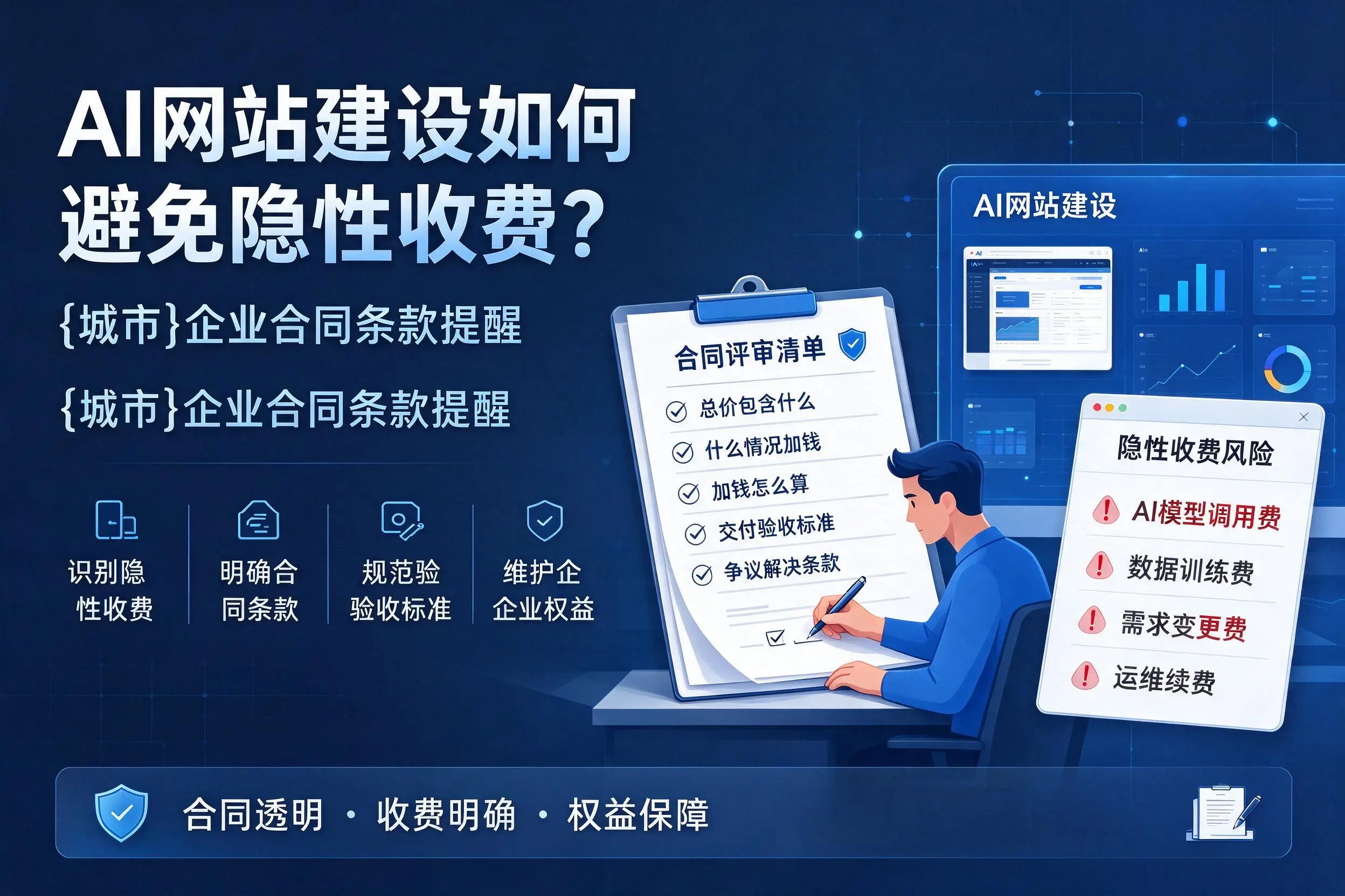 AI网站建设如何避免隐性收费？重庆郊县企业合同条款提醒