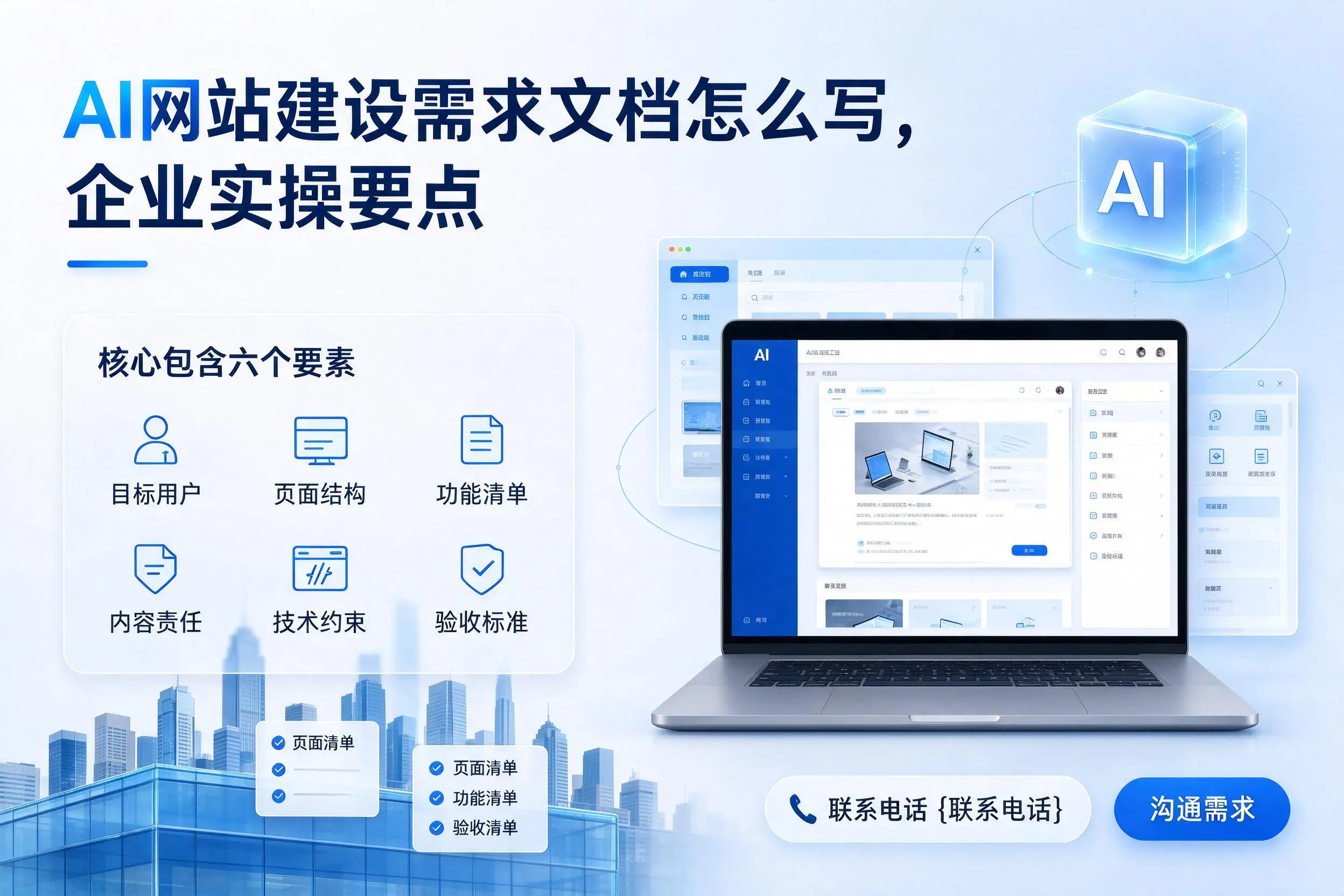 AI网站建设需求文档怎么写，重庆郊县企业实操要点